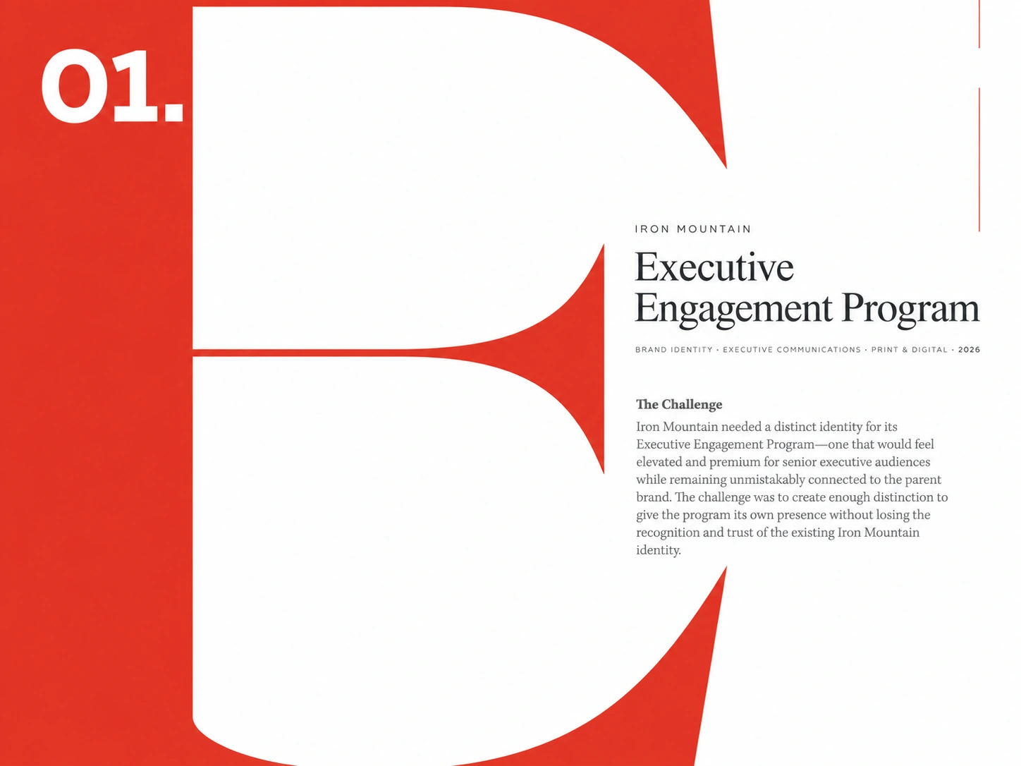 Executive Engagement Program — project introduction and challenge