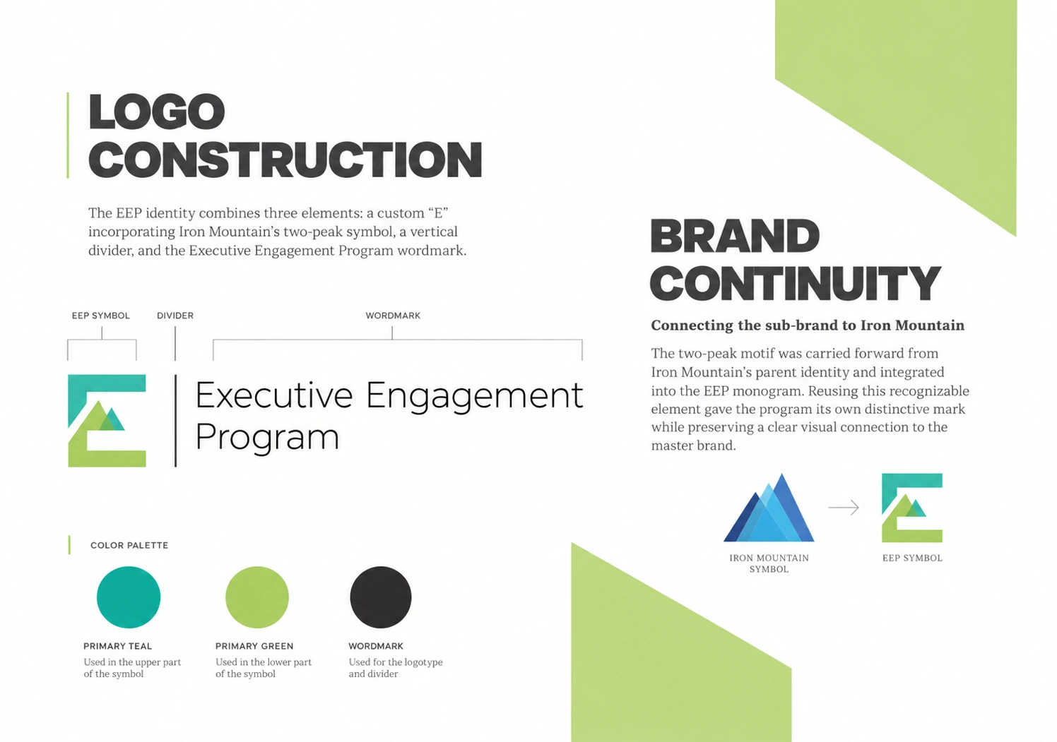Logo construction and brand continuity